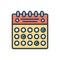 Color illustration icon for Scheduled, arrange and organize