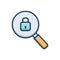 Color illustration icon for Search, safe and browse