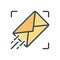 Color illustration icon for Sending, message and mail