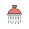 Color illustration icon for Shower, bathing and drops