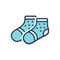 Color illustration icon for Socks, hosiery and nudes