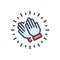 Color illustration icon for Spanking, perfect and good