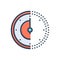 Color illustration icon for Speed, performance and