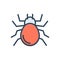 Color illustration icon for Spider, arachnid and nature