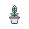 Color illustration icon for Startup, growing and wealth