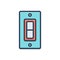 Color illustration icon for Switch, control and circuit