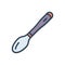 Color illustration icon for Tablespoon, steel and spoon