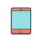 Color illustration icon for Tablet, gadget and technology