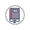 Color illustration icon for Textbooks, reader and enchiridion