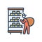 Color illustration icon for Theft, robbery and larceny