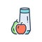 Color illustration icon for Truly, product and fruit