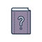 Color illustration icon for Untitled, question and file