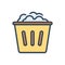 Color illustration icon for Used, dump and dustbin