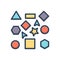 Color illustration icon for  Various, shape and different