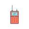 Color illustration icon for Walkie, talkie and communication