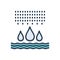 Color illustration icon for Waters, drop and liquid