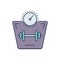 Color illustration icon for Weight increase, cholesterol and medical