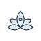 Color illustration icon for Yoga, flower and concentration