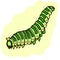 Color illustration. Stylized image of a caterpillar