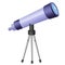Color image of cartoon telescope on white background. Space and astronomy. Vector illustration for kids