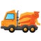 Color image of concrete mixer on a white background. Vector illustration of transport for kids.