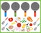 Color image of frying pans and products. Food ingredients on white background. Food and meals. Dishes and crockery. Vector