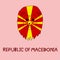 Color Imitation of Republic of Macedonia Flag with Lion,