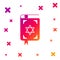 Color Jewish torah book icon on white background. The Book of the Pentateuch of Moses. On the cover of the Bible is the