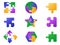 Color jigsaw puzzle icon