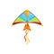 Color kite isolated Uttarayan festival symbol