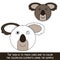 Color Koala Face. Restore dashed lines. Color the picture elements. Page to be color fragments.vector