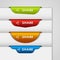 Color label bookmark share on the edge of web page