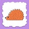 Color labyrinth toon hedgehog Kids worksheets. Activity page. Game puzzle for children. Wild animal. Maze conundrum. Vector