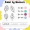 Color the leaves by numbers. Funny coloring game