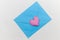 Color letter envelopes and colored hearts