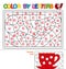 Color by letters. Learning the capital letters of the alphabet. Puzzle for children. Letter C. Cup. Preschool Education.