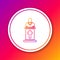 Color line Church pastor preaching icon isolated on color background. Circle white button. Vector