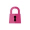 Color lock logo icon sign, Padlock