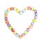 Color lucky stars origami heart