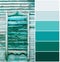 Color matching palette of new trandy color neo mint