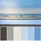 Color matching palette of winter landscape