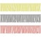 Color Medium Fringe Trim Borders Set. Vector