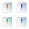 Color Menstruation and sanitary tampon icon isolated on white background. Feminine hygiene product. Set colorful icons