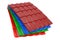 Color Metal Roof Tiles, 3D rendering
