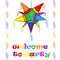 Color mexican pinata, shape star for parties