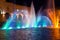 Color-musical fountains in the central Republic Square. The city Yerevan has a population of 1