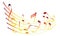 Color musical notes icon design illustration