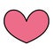 Color nice heart shape love symbol