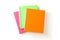 Color notebooks with space for text isolated