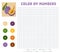 Color by number, fruits and vegetables, plum